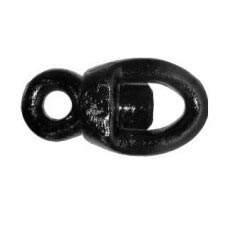 2" SWIVEL ASSEMBLY WITH COMMON LINK EACH END GRADE 3 BLACK TAR FINISH  WITH ABS CERTS